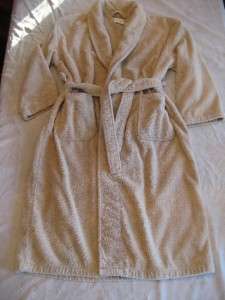   robe L XL large women men ivory turkish cotton bath spa  