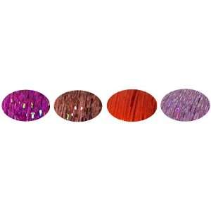 Hair Glimmer Tinsel 4 Color Set Caldo Pink, Rio Red, Sizzling Fuchsia 