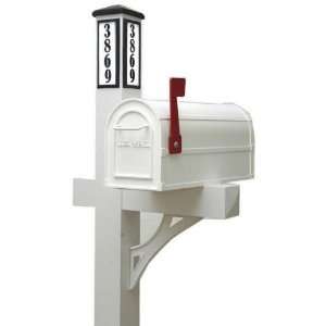  Bright Light Solutions White Solar Address Mailbox Package 
