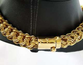 29 BIG WOVEN LINK CHAIN GOLD BRASS HIP HOP NECKLACE  