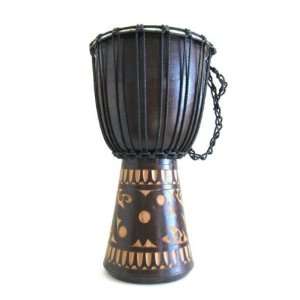  Carved Djembe, Bali Flowers