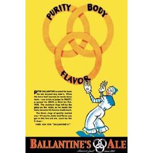  Ballantines Ale   Purity, Body, Flavor by Unknown 12x18 