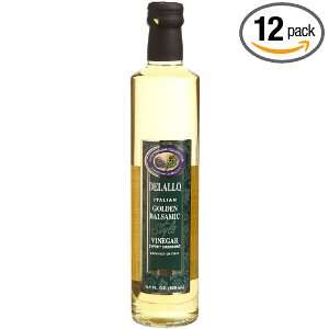 DeLallo Golden Balsamic Vinegar, 16.9 Ounce Bottles (Pack of 12)