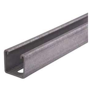   10 Ft Metal Channel P1000t10pg, 12 Gauge, Slotted 