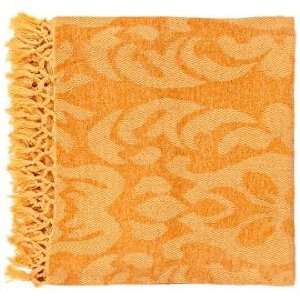  Surya Tristen Golden Throw Blanket