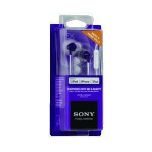 Ipod Iphone Earbud Headphones In Line Remote Control Violet 9Mm Driver 