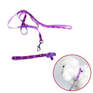    Purple Pet Dog Neck Nylon Pet Leash and Collar Strap