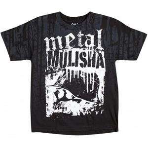  Metal Mulisha Youth Tribune T Shirt   Large/Black 