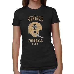 Idaho Vandals Ladies Club Juniors Tri Blend T Shirt   Black  