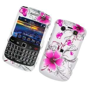  White with Multi Purple Flower Snap on Hard Skin Faceplate 