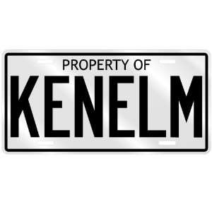  PROPERTY OF KENELM LICENSE PLATE SING NAME