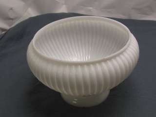 Milk White Glass Ribbed Shade Vintage/ Antique  
