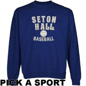  Seton Hall Pirates Legacy Crew Neck Fleece Sweatshirt   Royal Blue 