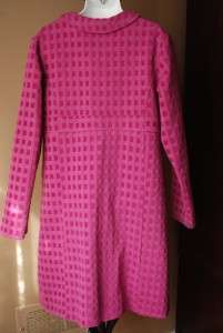 TRISH SCULLY Girls Pink Squares Spring Lined Dress Coat Jacket Easter 