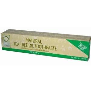  Desert Essence  Natural Tea Tree Oil Toothpaste, Fennel, 6 