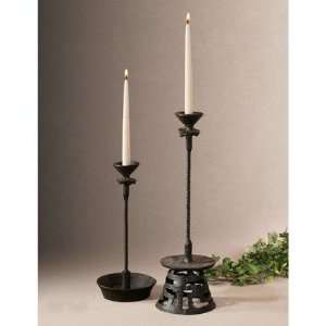   Set of 2 Abdon Hand Forged Metal Candle Holders