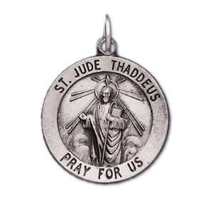  0.925 Sterling Silver Saint Jude Thaddeus Pendant Charm 