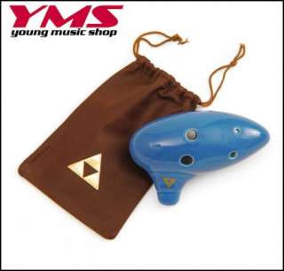   OCARINA OF TIME with SONGBOOK & BROWN LEATHER BAG Triforce Link  