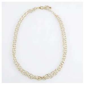  Barse Double Stranded Textured Gold Plate 18 Link Chain 