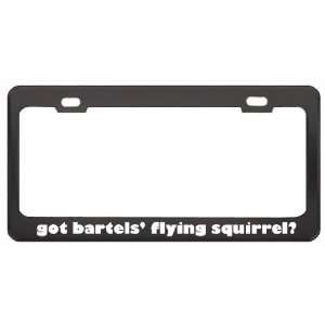 Got Bartels Flying Squirrel? Animals Pets Black Metal License Plate 