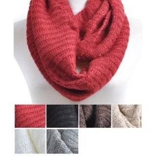 Knitted Solid Color Acrylic Infinity Scarf