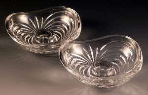 Royal Crystal Rock Aurea Glass Italian Candleholders Contemporary 2 Pc 