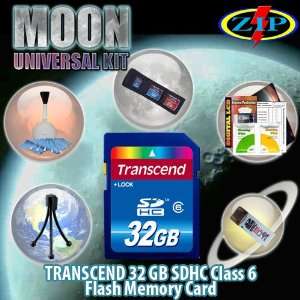  Transcend 32GB SDHC Class 6 Moon Universal Starter Kit 