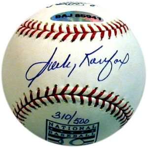  Autographed Sandy Koufax Baseball   Hall of Fame Model UDA 
