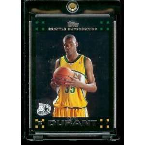  2007 08 Topps Basketball # 112 Kevin Durant Rookie   NBA Rookie 