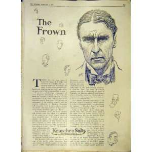  Frown Kruschen Salts Advert Old Print 1919