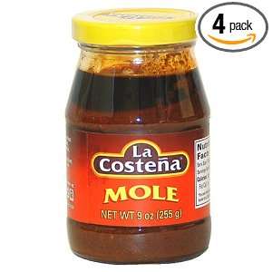 La Costena Mole, 9 Ounce Jars (Pack of 4)  Grocery 