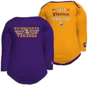 NFL Gerber Minnesota Vikings Infant Purple Gold Territory 2 Pack Long 