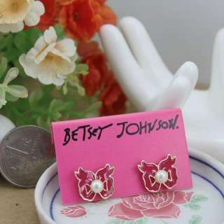 Lovely Style Jewelry Betsey Johnson cute bowknot Earrings Xmas Gift 