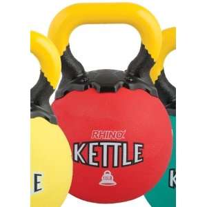  Champion Sports 10 lb Rhino Rubber Coated Kettlebell   Red 