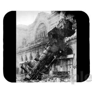Train Wreck at Montparnasse (1895) Mouse Pad