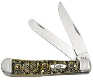 CASE XX KNIVES ANTIQUE ART DECO TRAPPER KNIFE #24002  