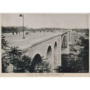  1893 Print Washington Bridge Harlem River New York City 