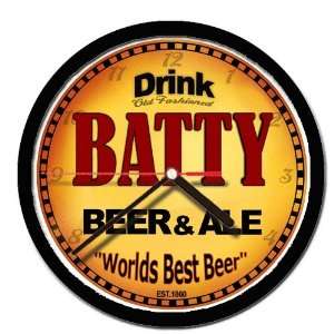  BATTY beer and ale cerveza wall clock 