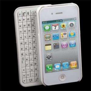   Bluetooth Keyboard Hardshell Case for Iphone 4 WHITE WIRELESS 4G New
