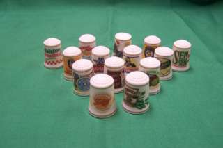 PORCELAIN COLLECTOR THIMBLES,NAME BRAND ADVERTISING,LOT/13,1990 