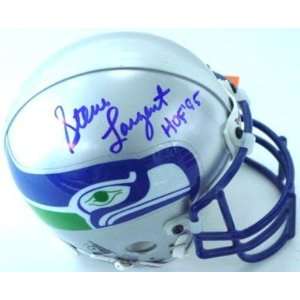  Signed Steve Largent Mini Helmet   ( HOF 95 Sports 