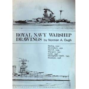 Royal Navy Warship Drawings  Daring 1932, Dorsetshire 1931, Marvel 