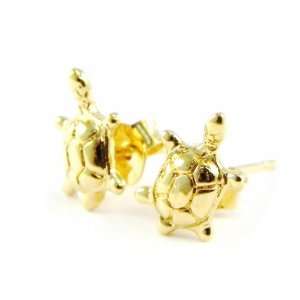  Earrings plated gold Tortues. Jewelry