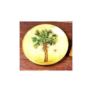  Havana Palm Tree Themed Artisan Glass Dinner Plate 8 X 8 