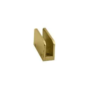  Polished Brass, Clear Coat Glass Clip 1/2inch Glass, Flat 