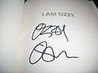Ozzy Osbourne RARE Hand Signed Hard Cover Book   I Am Ozzy   Black 