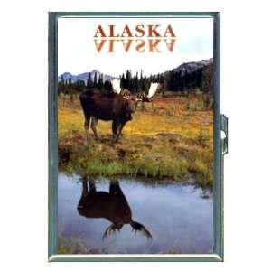 Alaska Moose, Beautiful ID Holder, Cigarette Case or Wallet MADE IN 