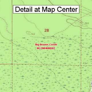  USGS Topographic Quadrangle Map   Big Beaver Creek 