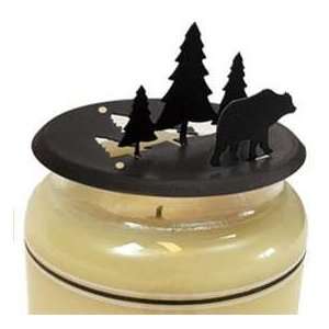  Bear And Pine Candle Jar Toper