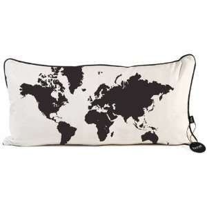 World Map Cotton Pillow